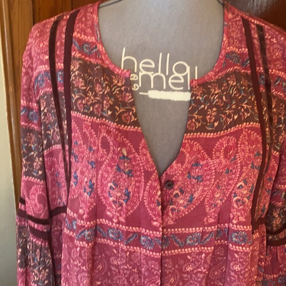 🌸St. John’s bay boho pink paisley tunic🌸 - Picture 3 of 8